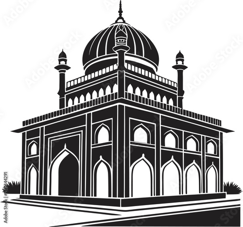 taj mahal vector illustration
