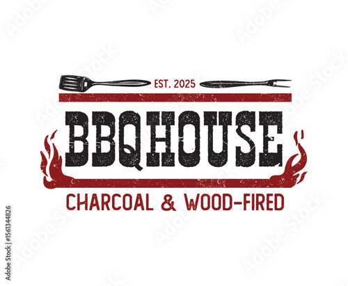 Rustic BBQ House Logo