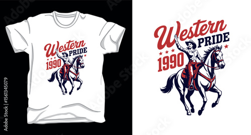Western pride graphic vector art t-shirt design print