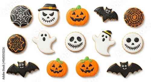 cookies Halloween on white background