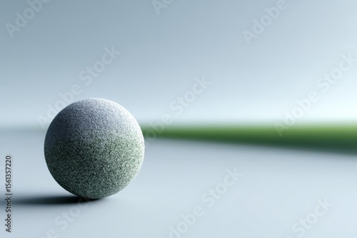 Minimalist sphere on gradient background: textured abstract art