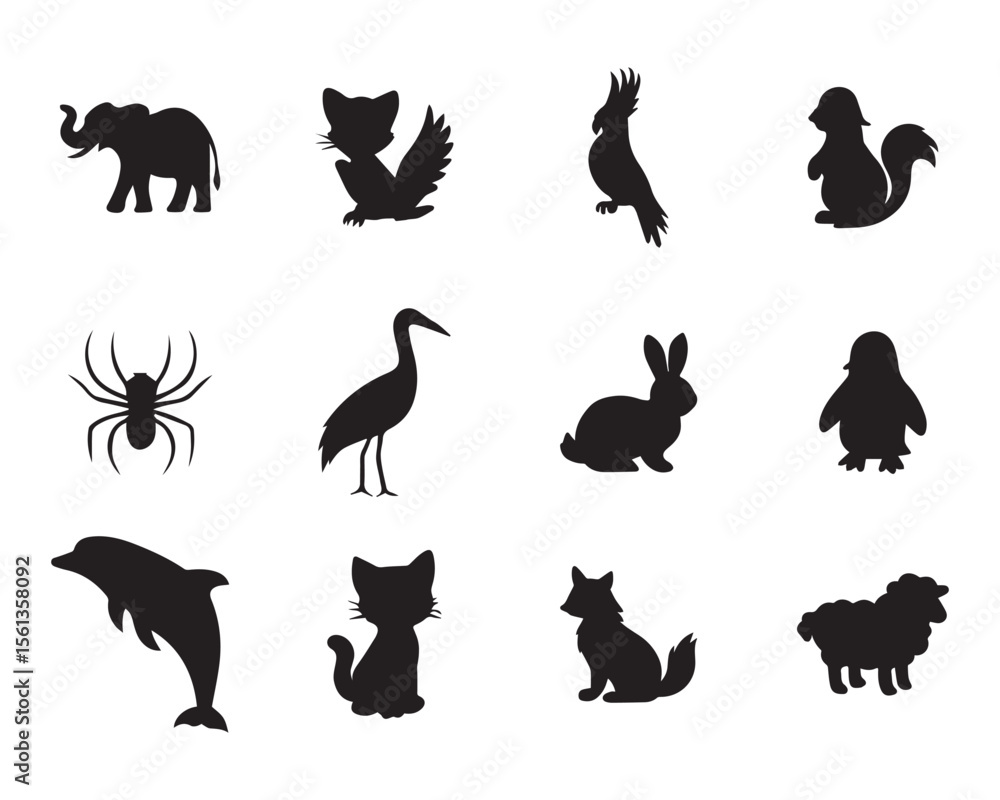 Obraz premium Animal Silhouette SVG