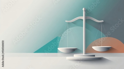 Justice Scales Abstract Illustration