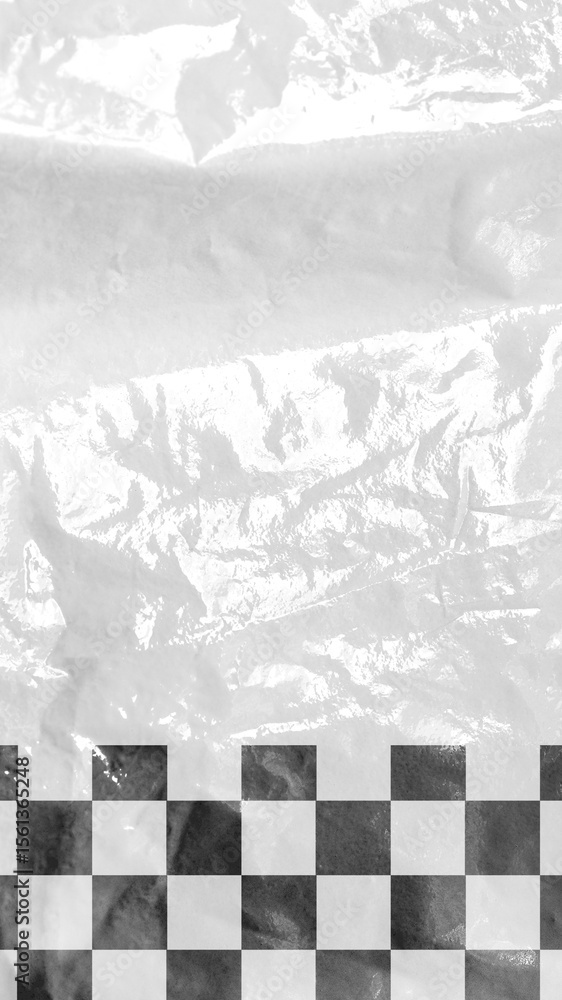 Fototapeta premium Paper texture mobile wallpaper, checkered pattern border background