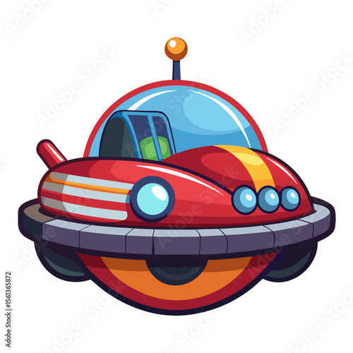 vector illustration of a cartoon car