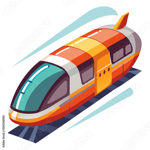 train on white background