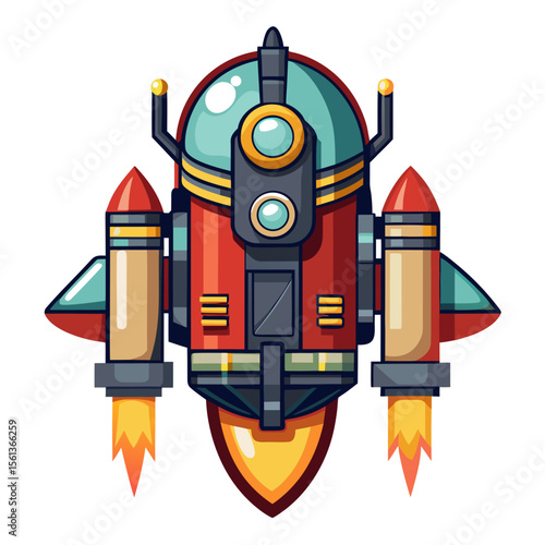 space rocket vector illustration