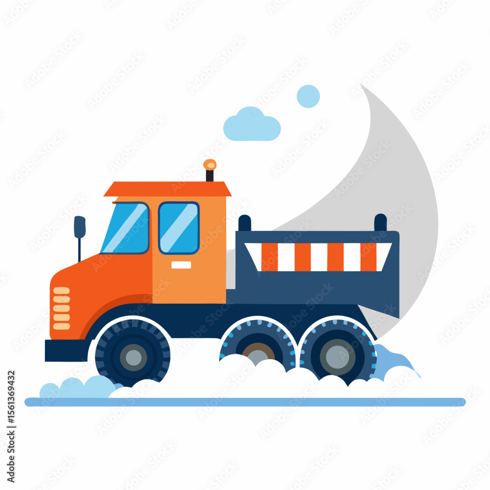 Naklejka premium dump truck vector illustration