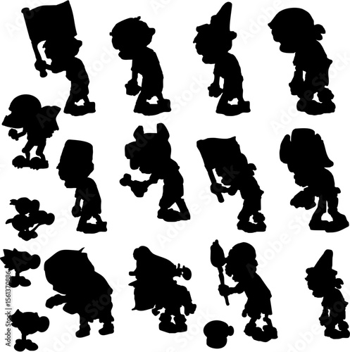 plant vs zombie silhouete