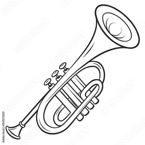 Bugle  Vector Illustration – Honoring Heroes with Poppy Symbol Design
