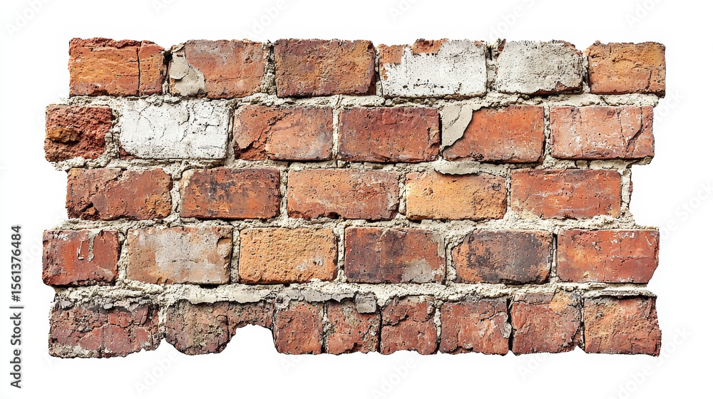 Fototapeta premium Seamless whitewashed brick pattern with clean background