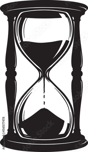 Timeless Elegance An Hourglass Illustration
