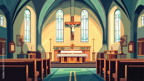 Catholic Religion Vector Illustration