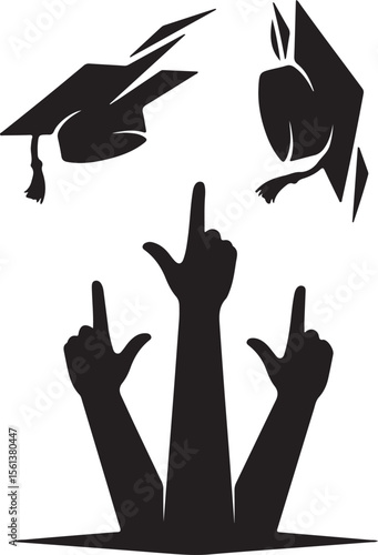 Hand silhouette vectors depict various gestures and symbols, from helping palms to expressive finger signs