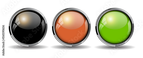 Set of colored balls, collection of 3D colorful glass balls, shiny and shiny, colorful vector illustration. eps 10