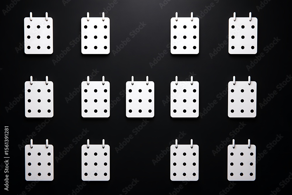 Calendar icons on dark background Calendar icons on dark background