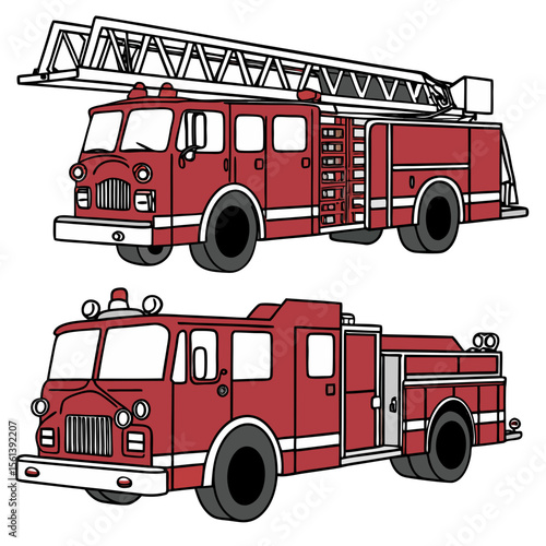 red fire truck