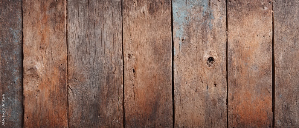 Fototapeta premium Rustic Brown and Gray Vertical Wooden Planks Background Texture