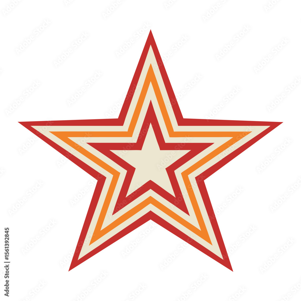 Obraz premium red star on blue background
