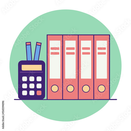 calculator and binders