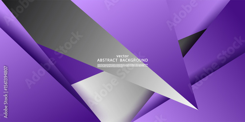 Abstract colored overlapping purple and gray squares background. Geometric paper cut squares pattern design. Vector eps10.