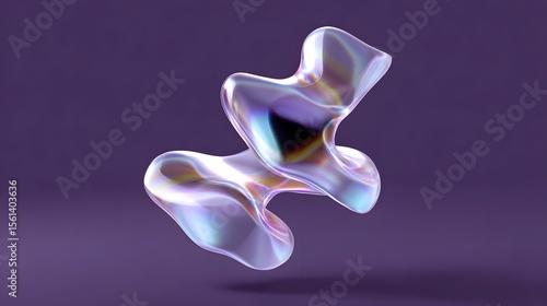 Flowing, dynamic colorful shape