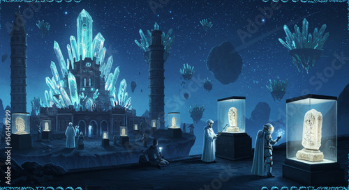 Crystalline City Nighttime Museum of Ancient Artifacts