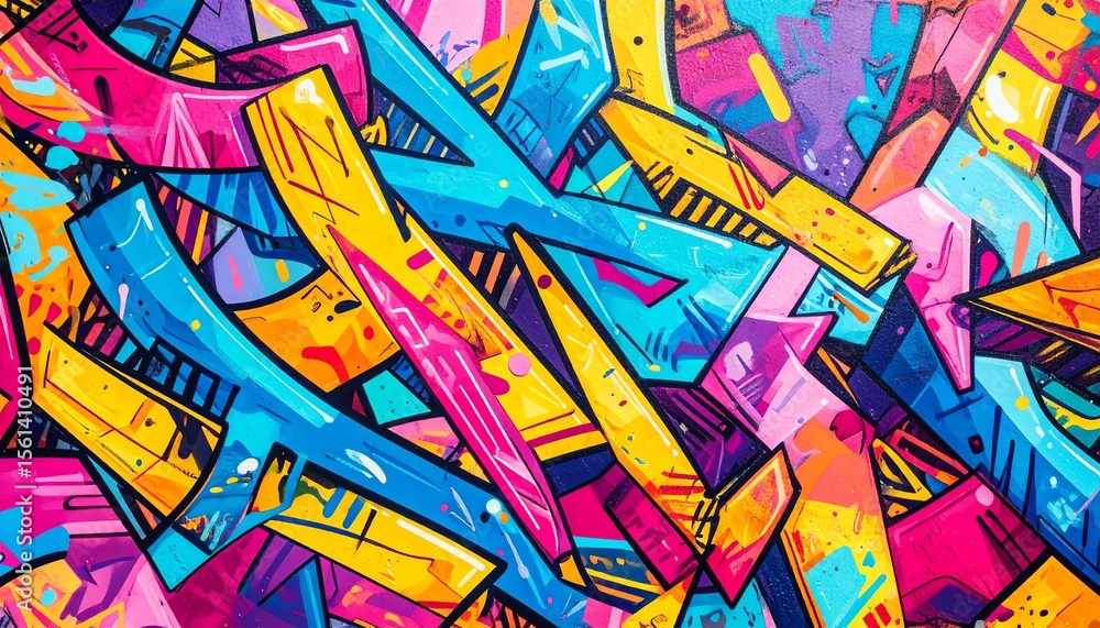 Fototapeta premium Vibrant Graffiti Wall Art