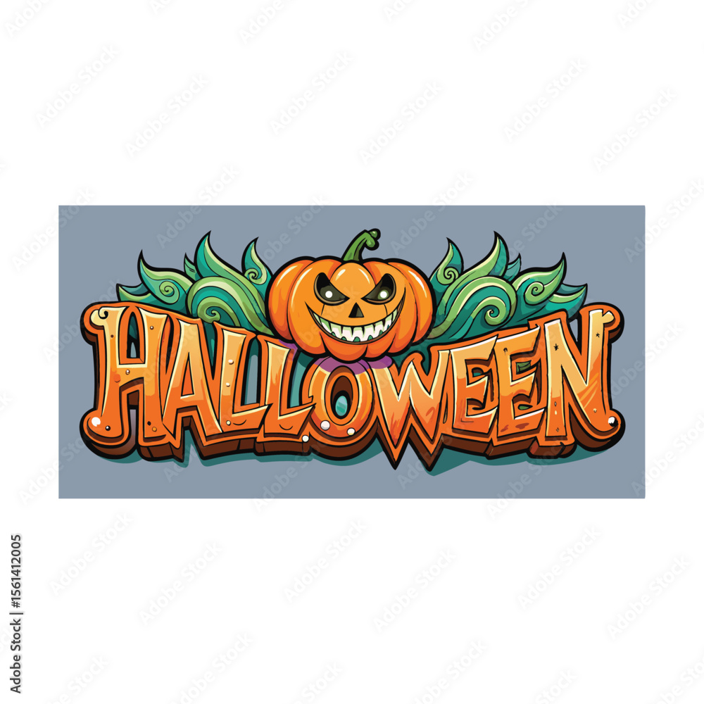 Obraz premium Happy Halloween party and banner Vector Art, Icons, and Graphics for 