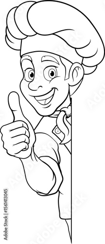 A chef or baker cartoon coo...