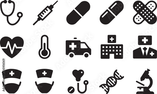 Medical Icons Healthcare Symbols for Websites and Apps