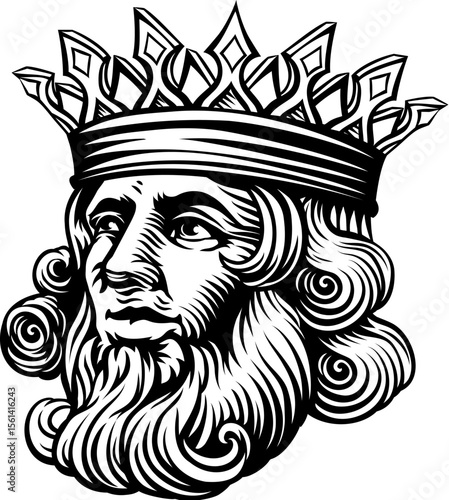 A king wearing a medieval c...