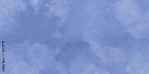 Clouds and sky watercolor vector hand drawn vector illustration. Abstract blue winter watercolor background. Sky pattern with snow. Light blue watercolour paper texture background.