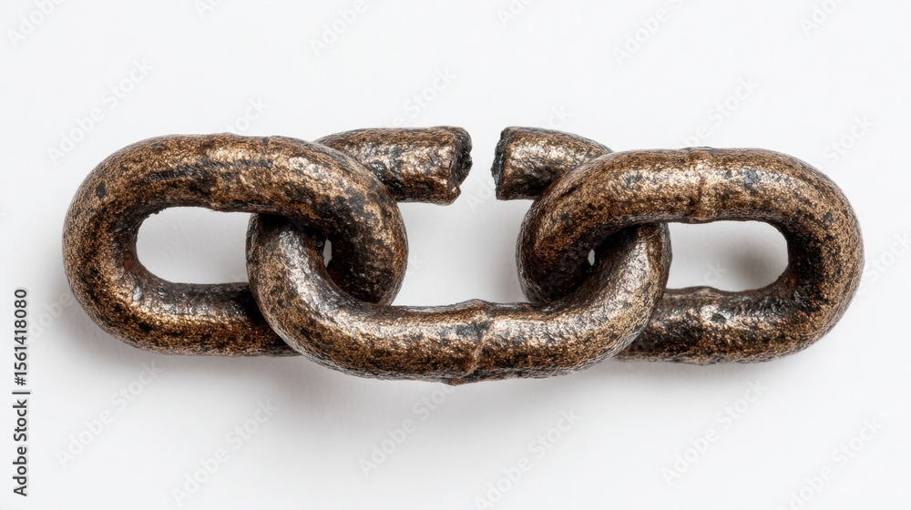 Strong Chain Links: Heavy, metallic chain links with tarnished, textured surface, symbolizing strength, connection, and resilience. Strong Chain Links: Heavy, metallic chain links with tarnished, textured surface, symbolizing strength, connection, and resilience.