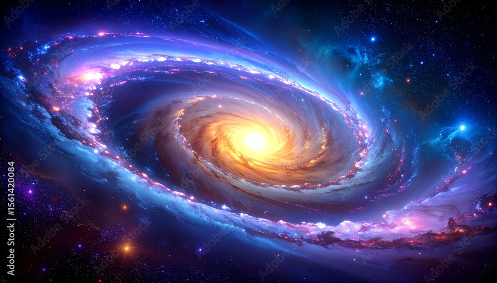 Cosmic Whirlpool: A Spiral Galaxy's Majestic Dance Cosmic Whirlpool: A Spiral Galaxy's Majestic Dance