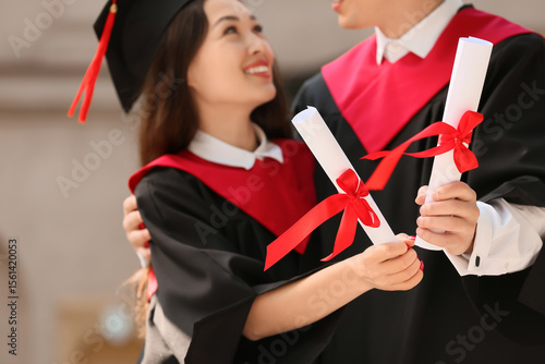 Couple of graduating studen...