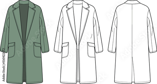  Stylish Women's Classic Trench Coat, Versatile Outerwear, Elegant Fashion Apparel, Timeless Design, Business Casual Attire, Everyday Chic, Professional Look, Modern Wardrobe Essential.