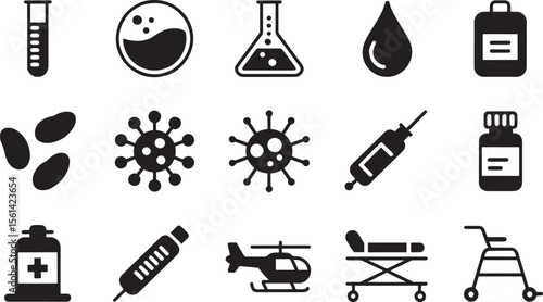 Medical Icons Healthcare, Science, and Emergency