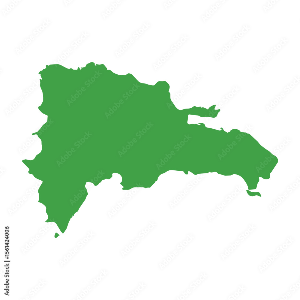 Obraz premium Dominican Republic Map Boundary