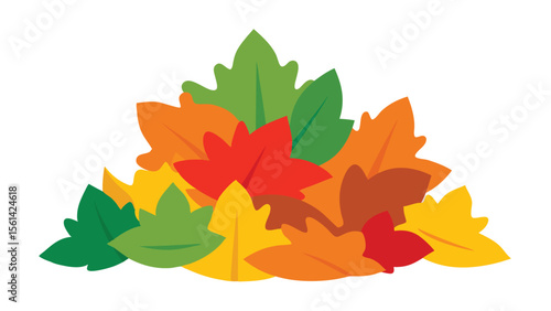 Golden autumn: leaves in autumn colors as a vector illustration.