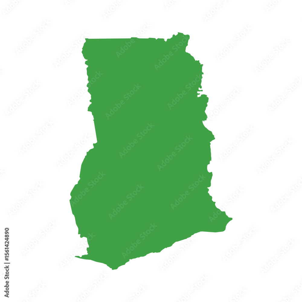 Obraz premium Ghana Map Boundary