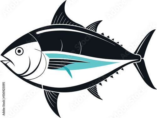 Scientific Style Tuna Diagram Labeled Lines Bla