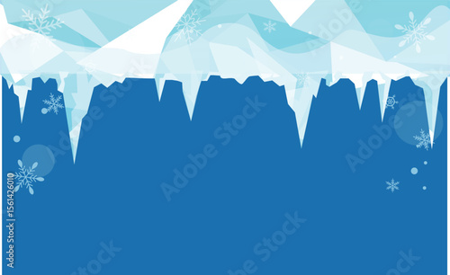 氷のイラスト背景フレーム