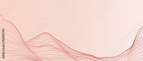 Mountain line arts illustration. Hand drawn style. Abstract mountain contemporary aesthetic backgrounds landscapes. use for print art, poster, cover, banner, template