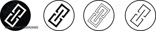 Attachment link icon set, Internet URL webpage url link vector. Chain, link symbol collection isolated on transparent background, Paperclip Hyperlink Icon. link From contact and communication device.
