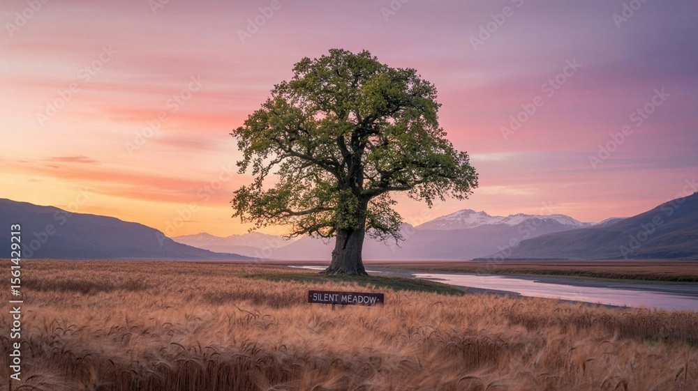 Obraz premium tree in the sunset