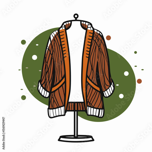 Wool Cardigan for the Start of Fall and Autumn Equinox for Fashion Blogs, Seasonal Style Websites, Clothing Catalogs, and Lifestyle Articles  