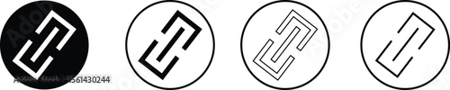 Attachment link icon set, Internet URL webpage url link vector. Chain, link symbol collection isolated on transparent background, Paperclip Hyperlink Icon. link From contact and communication device.