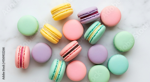 Wallpaper Mural Colorful Macarons A Delightful Collection of Pastel French Pastries Torontodigital.ca