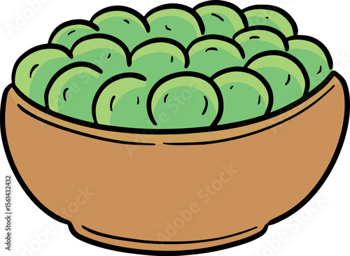 Illustration of green pea
